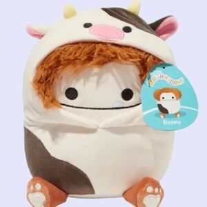 Benny The Bigfoot In Cow Costume Squishmallow